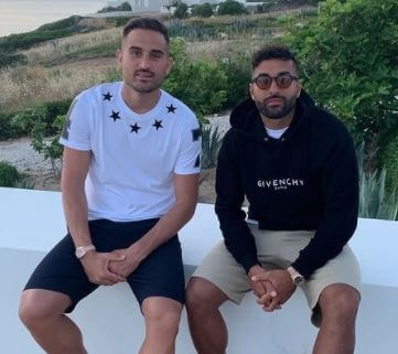Saman Ghoddos with Sotirios Papagiannopoulos.